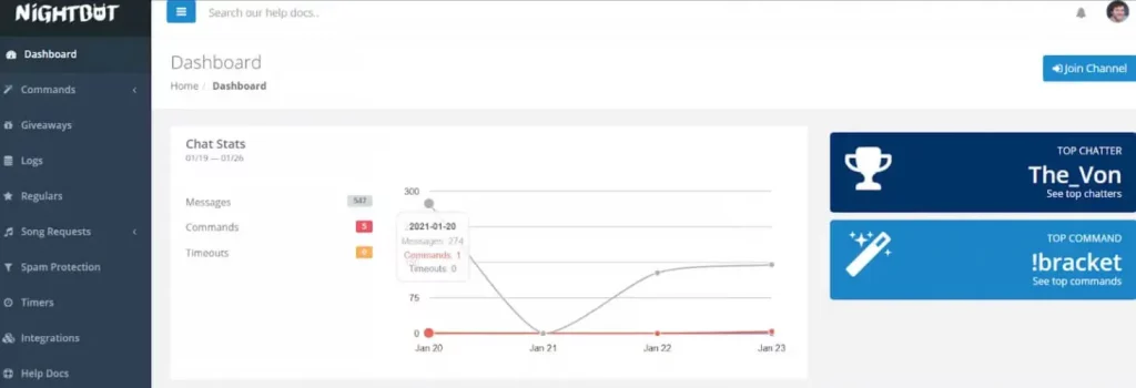 nightbot dashboard