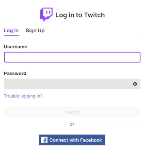 login to twitch profile