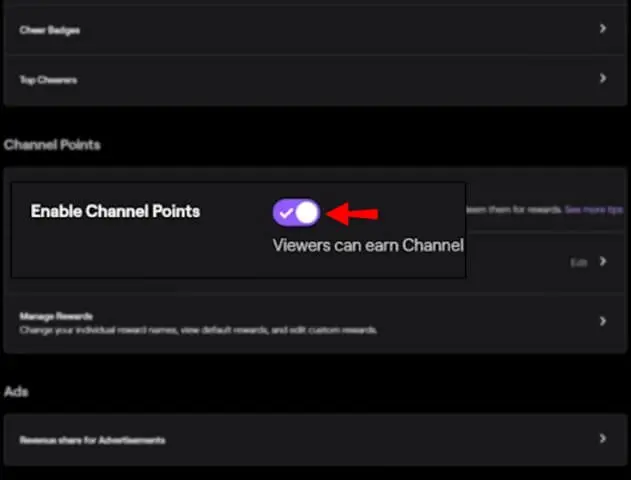 turn on channel points